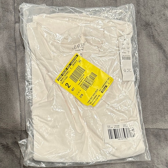 NWT J. Crew FormKnit high-neck cutaway tank top Small S white - Picture 3 of 4